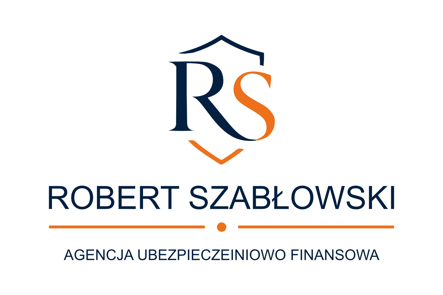 Logo agencji ubezpieczeniowo finansowej Robert Szabłowski z inicjałami RS w tarczy