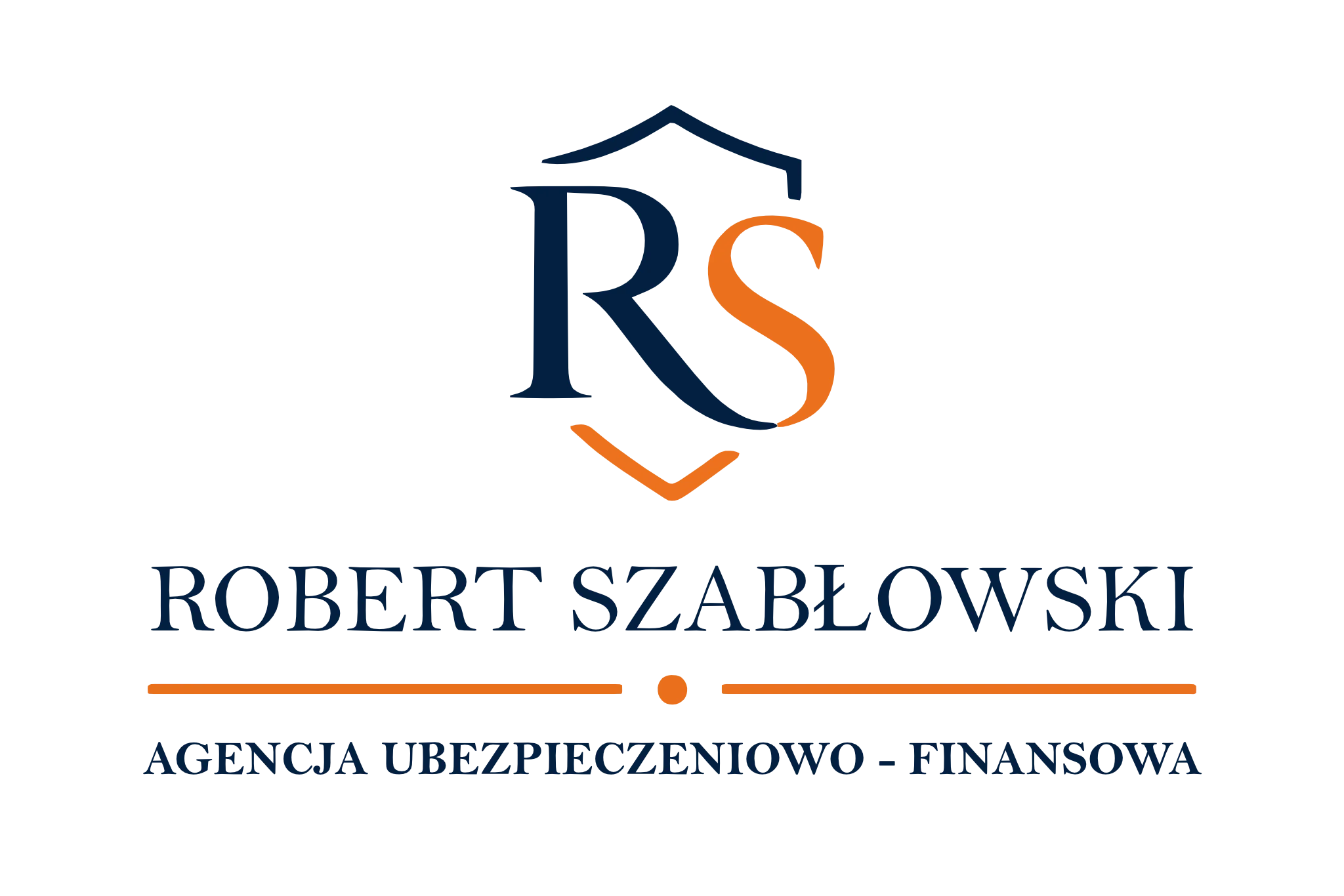 Logo agencji ubezpieczeniowo finansowej Robert Szabłowski z inicjałami RS w tarczy